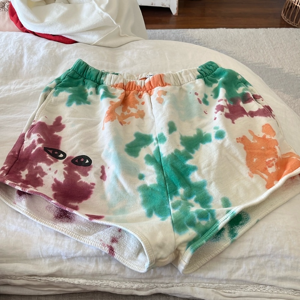 Clare V tie dye shorts